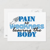 Pijn is zwakte die het lichaam achterlaat - spoor briefkaart (Voorkant / Achterkant)