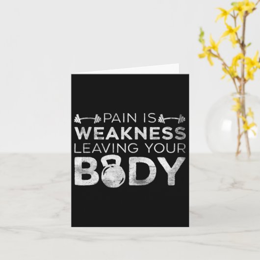 Pijn is zwakte waardoor je lichaam niet meer kan d kaart (Gele Bloem)