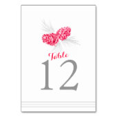 Pijn-kegel-rood-witte-trouwtafel-nummer Kaart (Voorkant)