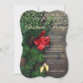 Pijn-kegels, Glase, houten kerst Kaart (Voorkant)