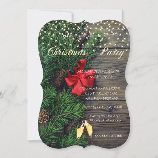 Pijn-kegels, Glase, houten kerst Kaart (Voorkant)