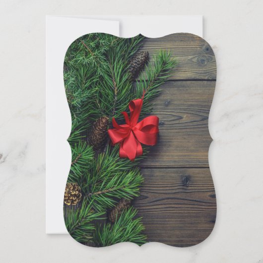 Pijn-kegels, Glase, houten kerst Kaart (Achterkant)