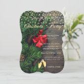 Pijn-kegels, Glase, houten kerst Kaart (Staand voorkant)