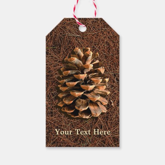 Pijn-kloon op gedode naalden cadeaulabel (Voorkant)