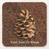 Pijn-kloon op gedode naalden kartonnen onderzetters (Voorkant)