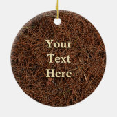 Pijn-kloon op gedode naalden keramisch ornament (Achterkant)