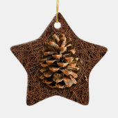 Pijn-kloon op gedode naalden keramisch ornament (Voorkant)