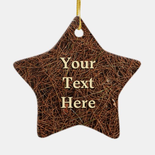 Pijn-kloon op gedode naalden keramisch ornament (Achterkant)