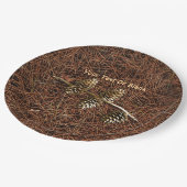 Pijn komt voor op gedode naalden papieren bordje (Gekanteld)