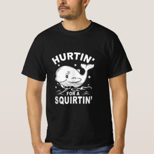 Pijn Lijdend Voor Een Spuitende Grappige Blauwe Wa T-shirt
