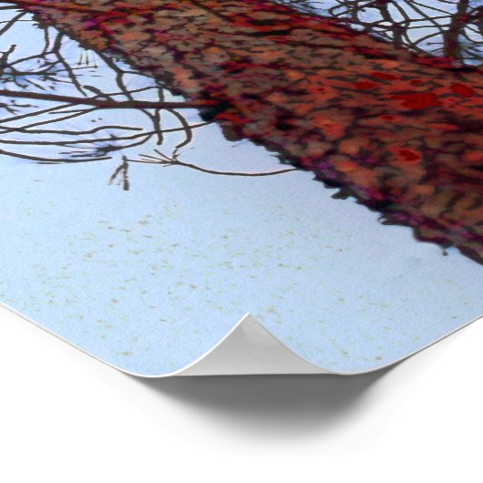 Pijn met Red Trunk Poster (Hoek)