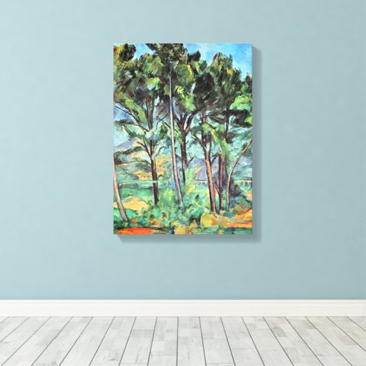 Pijn met Viaduct door Paul Cezanne,  kunst Canvas Afdruk (Insitu (Houten vloer))