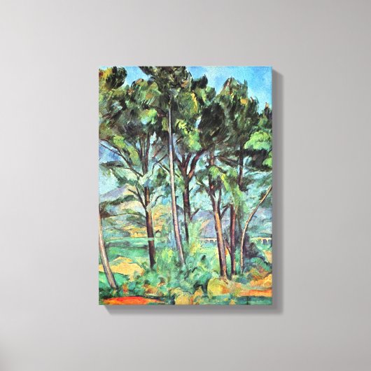 Pijn met Viaduct door Paul Cezanne,  kunst Canvas Afdruk (Voorkant)