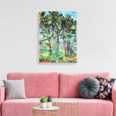 Pijn met Viaduct door Paul Cezanne,  kunst Canvas Afdruk (Insitu (Woonkamer))
