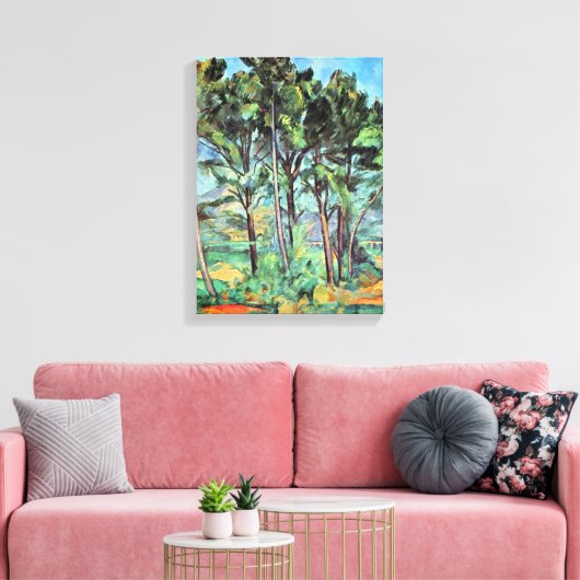 Pijn met Viaduct door Paul Cezanne,  kunst Canvas Afdruk (Insitu (Woonkamer))