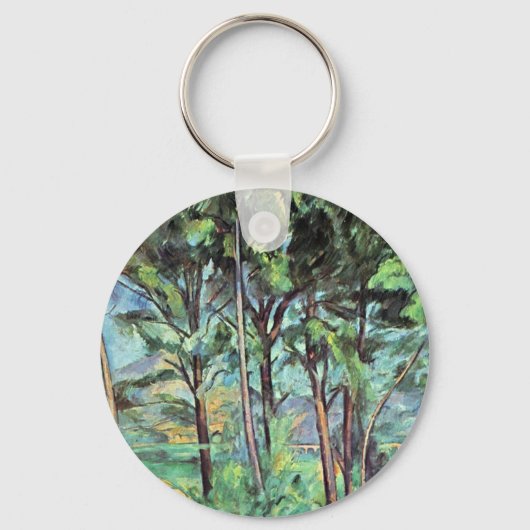 Pijn met Viaduct door Paul Cezanne, kunst Sleutelhanger (Voorkant)