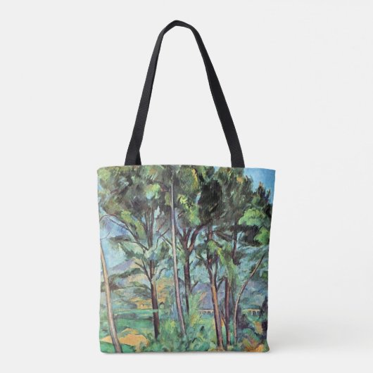 Pijn met Viaduct door Paul Cezanne,  kunst Tote Bag (Achterkant)