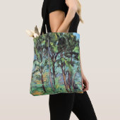 Pijn met Viaduct door Paul Cezanne,  kunst Tote Bag (Dichtbij)