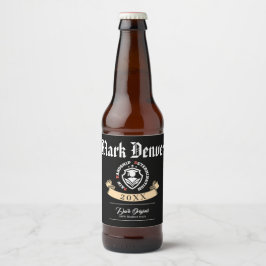 Pijn, Moeite, Vastberadenheid – Grappige PhD-quote Bier Etiket