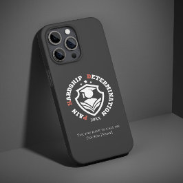 Pijn, Moeite, Vastberadenheid – Grappige PhD-quote iPhone 15 Pro Case