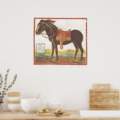 Pijn op de staart op de Donkey Poster (Keuken)