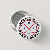 Pijn spelen Hockey Button (Voorkant /achterkant)