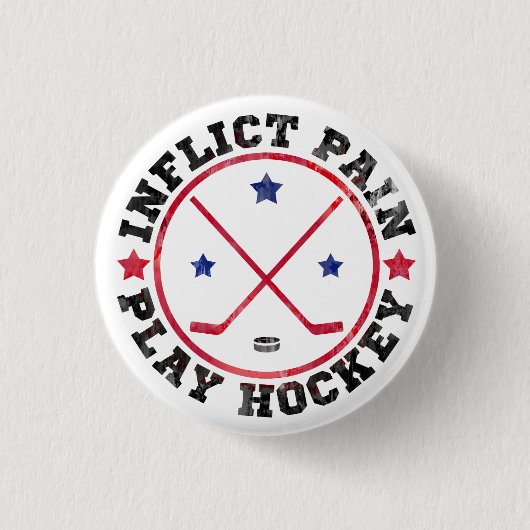 Pijn spelen Hockey Button (Voorkant)