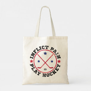 Pijn spelen Hockey Grocery Bag Tote Bag
