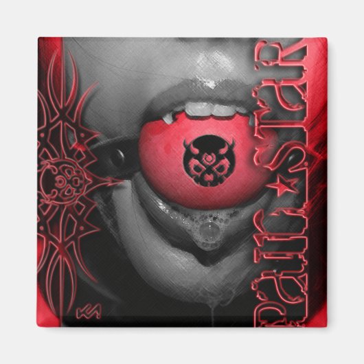 PIJN STAR Ball Gag Magneet (Voorkant)