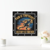 Pijn Tijdelijke Overwinning Forever Runner Vierkante Klok (Huis)