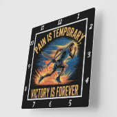 Pijn Tijdelijke Overwinning Forever Runner Vierkante Klok (Hoek)