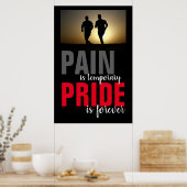 Pijn tijdelijke prijs voor Motivatie looppas Poster (Keuken)