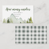 Pijn Tree Adventure Baby shower Hoeveel eenheden Informatiekaartje (Voorkant / Achterkant)