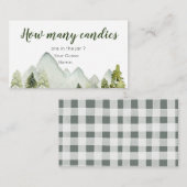 Pijn Tree Adventure Baby shower Hoeveel Snoepjes Informatiekaartje (Voorkant / Achterkant)