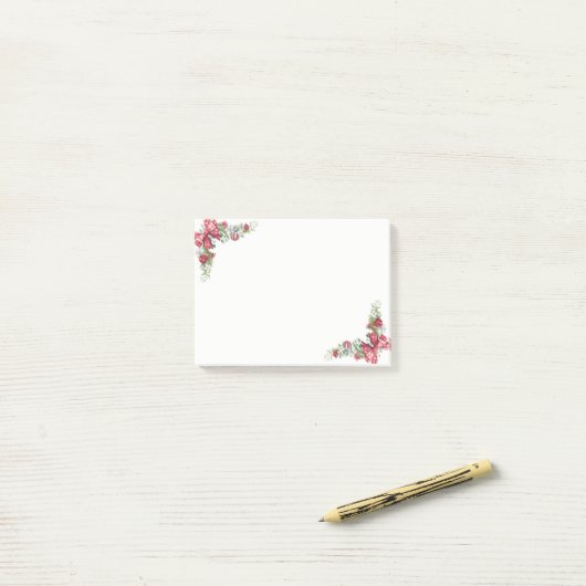 Pijn Tree Branch, Ball, Bow Post-it® Notes (Op bureau)