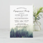 Pijn Tree Forest Weduwend Shower Engagement Party Kaart (Staand voorkant)