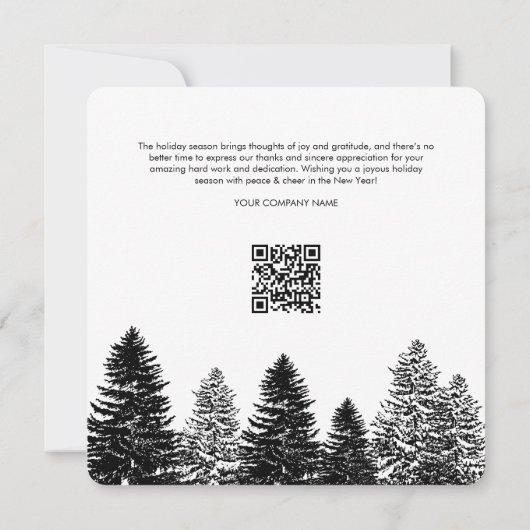 Pijn Tree Holiday Corporate Business QR Code Logo (Achterkant)