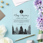 Pijn Tree Holiday Corporate Business QR Code Logo Acryl Uitnodigingen (Insitu (Huwelijk))