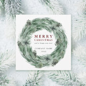 Pijn Tree met kerstmis met QR-code Feestdagenkaart