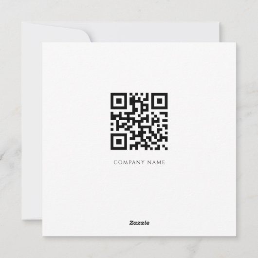 Pijn Tree met Square Holiday Kaart met QR-code (Achterkant)