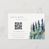 Pijn Tree Mountain Landscape Weddenschap QR Code R Informatiekaartje (Voorkant / Achterkant)