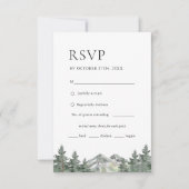 Pijn Tree Mountain Wedding Menu Keuze RSVP (Voorkant)