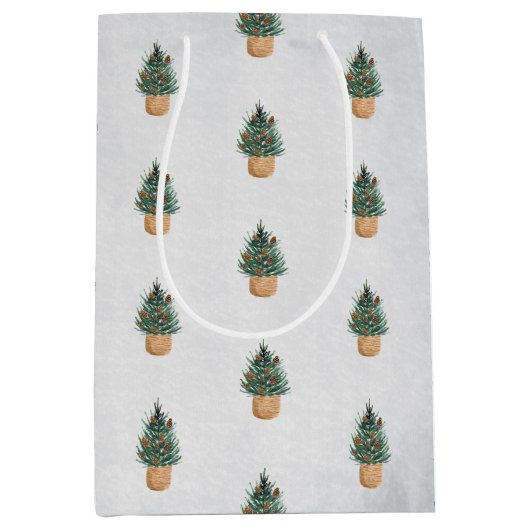 Pijn Tree,Pine Cones,Sneeuwvakantie Medium Cadeauzakje (Voorkant)