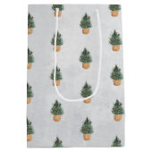 Pijn Tree,Pine Cones,Sneeuwvakantie Medium Cadeauzakje (Achterkant)