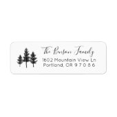 Pijn Tree Return Address Label Sticker (Voorkant)