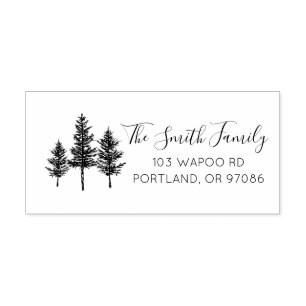 Pijn Tree Return-adres Stempel