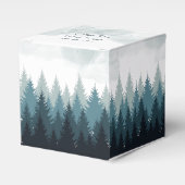 Pijn Tree Waterverf Forest Rustic Wedding Bedankdoosjes (Voorkant Zijde)