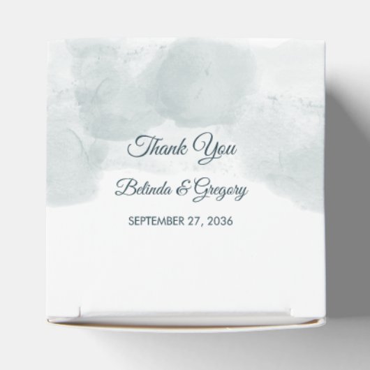 Pijn Tree Waterverf Forest Rustic Wedding Bedankdoosjes (Bovenkant)