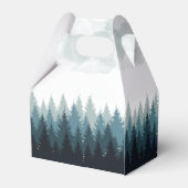 Pijn Tree Waterverf Forest Rustic Wedding Bedankdoosjes (Achterkant)