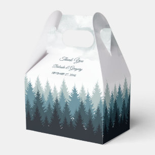 Pijn Tree Waterverf Forest Rustic Wedding Bedankdoosjes
